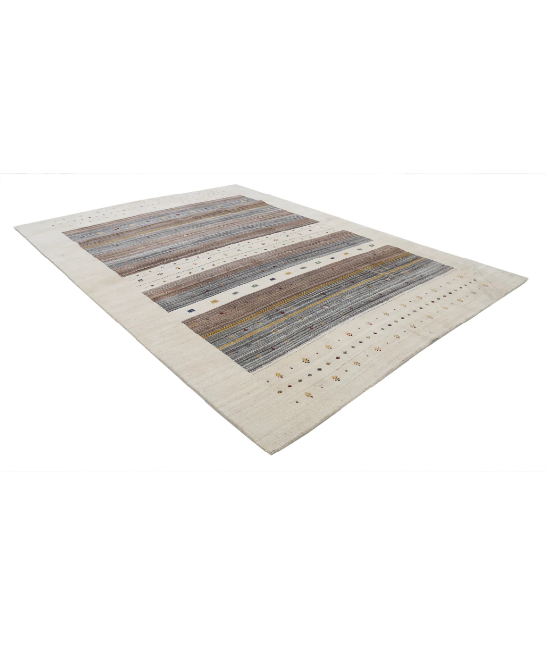 Hand Made Lori Wool Rug 8' 3" X 11' 4" 8' 3" X 11' 4" (251 X 345) / Ivory / Ivory