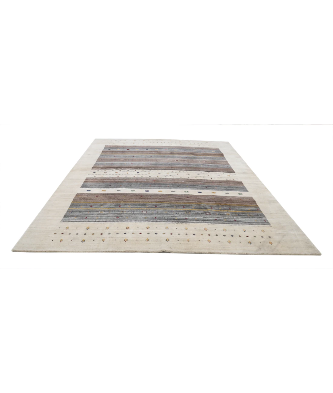 Hand Made Lori Wool Rug 8' 3" X 11' 4" 8' 3" X 11' 4" (251 X 345) / Ivory / Ivory