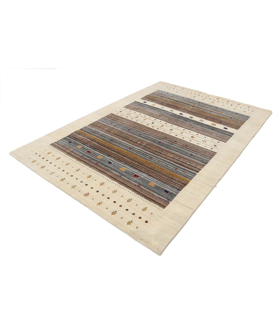 Hand Made Lori Wool Rug 5' 7" X 7' 10" 5' 7" X 7' 10" (170 X 239) / Ivory / Ivory