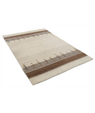 Hand Made Lori Wool Rug 5' 1" X 7' 4" 5' 1" X 7' 4" (155 X 223) / Ivory / Ivory