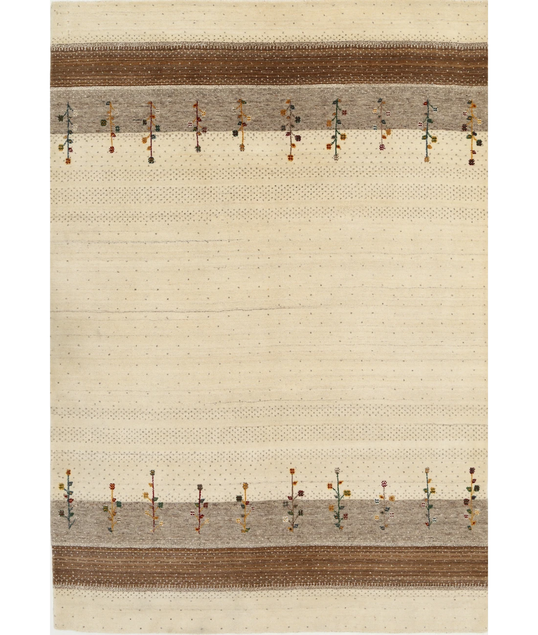 Hand Made Lori Wool Rug 5' 1" X 7' 4" 5' 1" X 7' 4" (155 X 223) / Ivory / Ivory