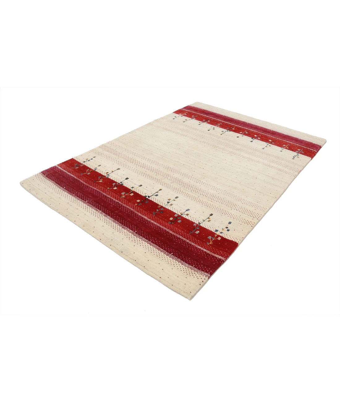 Hand Made Lori Wool Rug 5' 2" X 7' 6" 5' 2" X 7' 6" (158 X 229) / Ivory / Ivory