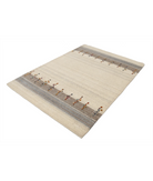 Hand Made Lori Wool Rug 4' 7" X 6' 6" 4' 7" X 6' 6" (140 X 198) / Ivory / Ivory