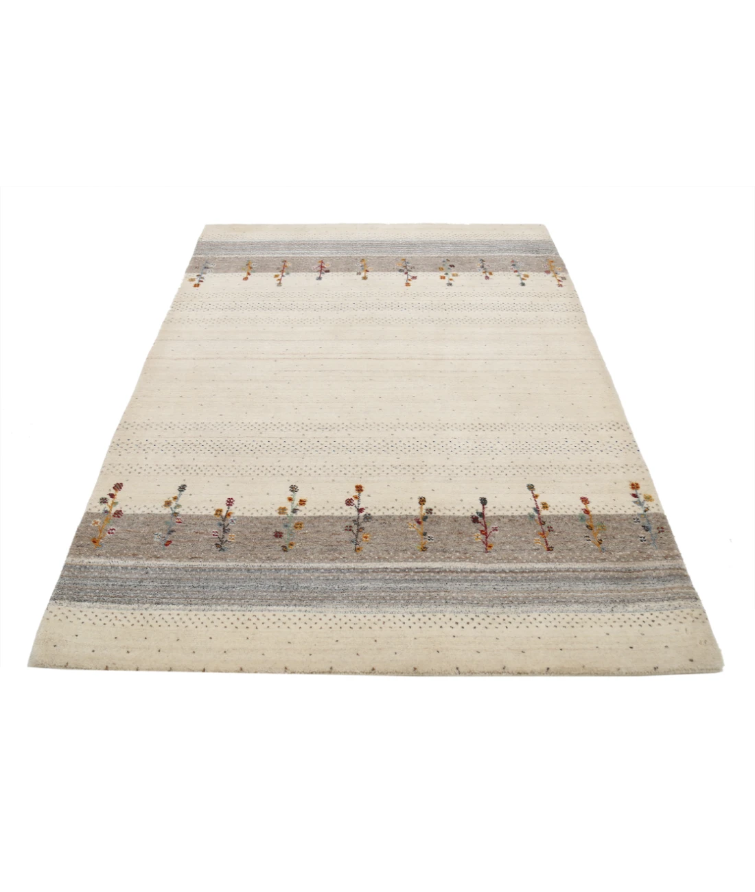 Hand Made Lori Wool Rug 4' 7" X 6' 6" 4' 7" X 6' 6" (140 X 198) / Ivory / Ivory