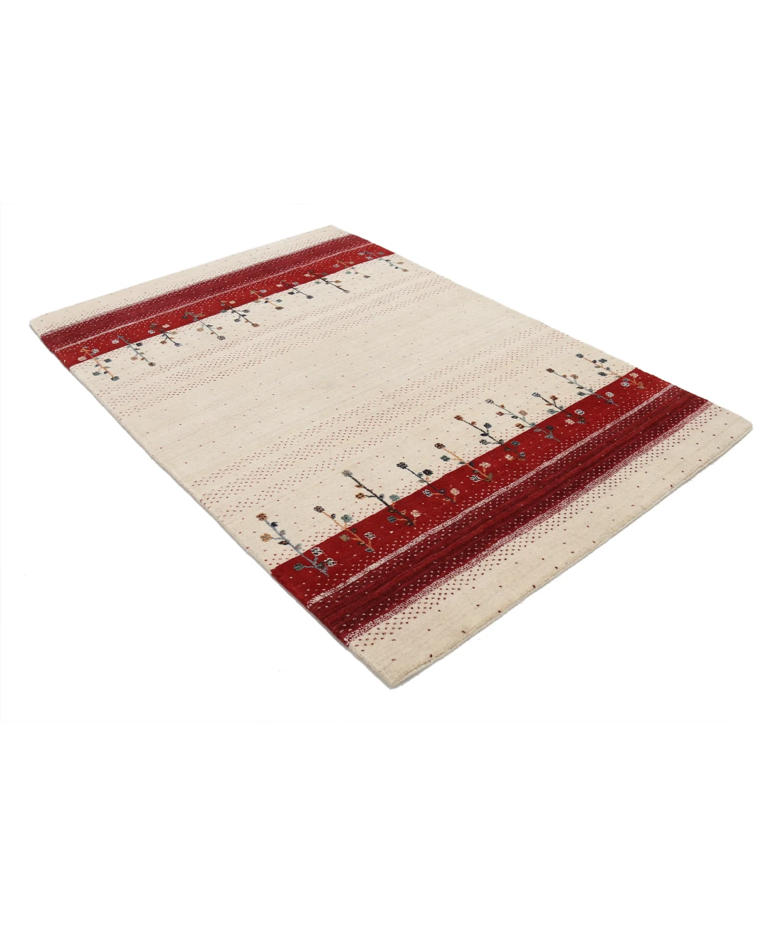 Hand Made Lori Wool Rug 4' 6" X 6' 5" 4' 6" X 6' 5" (137 X 196) / Ivory / Ivory