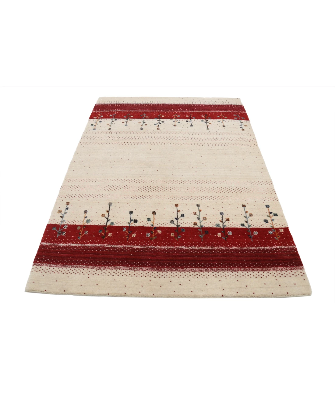 Hand Made Lori Wool Rug 4' 6" X 6' 5" 4' 6" X 6' 5" (137 X 196) / Ivory / Ivory