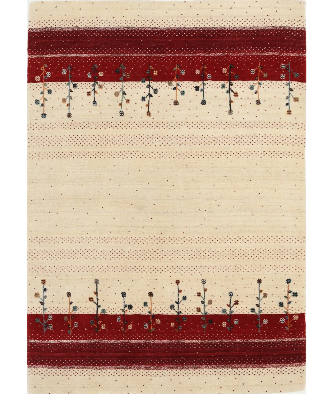 Hand Made Lori Wool Rug 4' 6" X 6' 5" 4' 6" X 6' 5" (137 X 196) / Ivory / Ivory