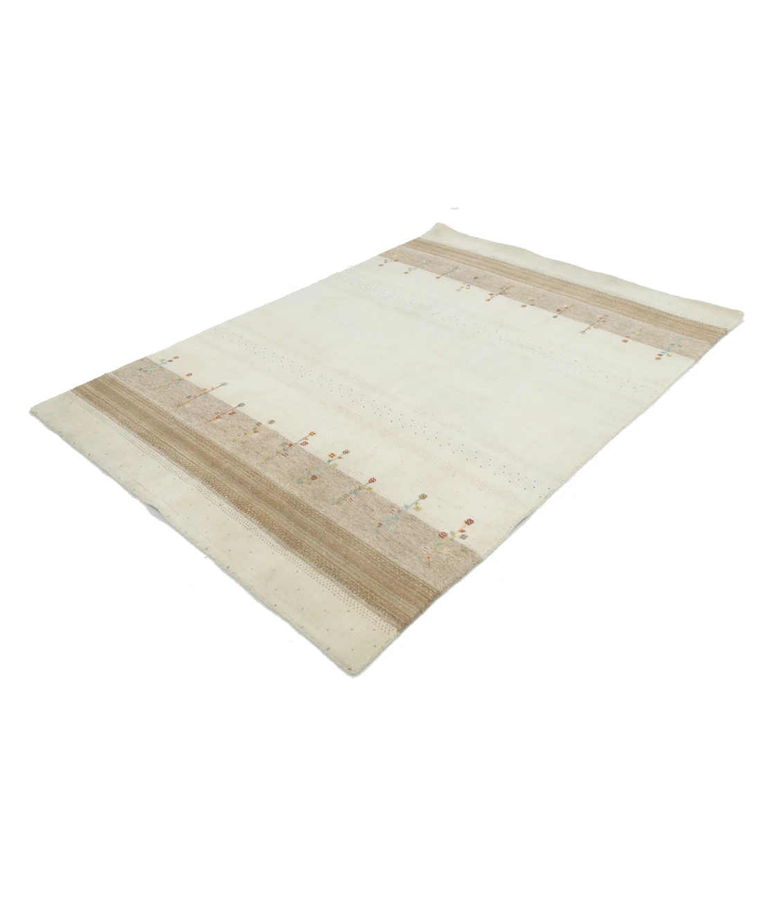 Hand Made Lori Wool Rug 5' 0" X 7' 3" 5' 0" X 7' 3" (152 X 221) / Ivory / Ivory
