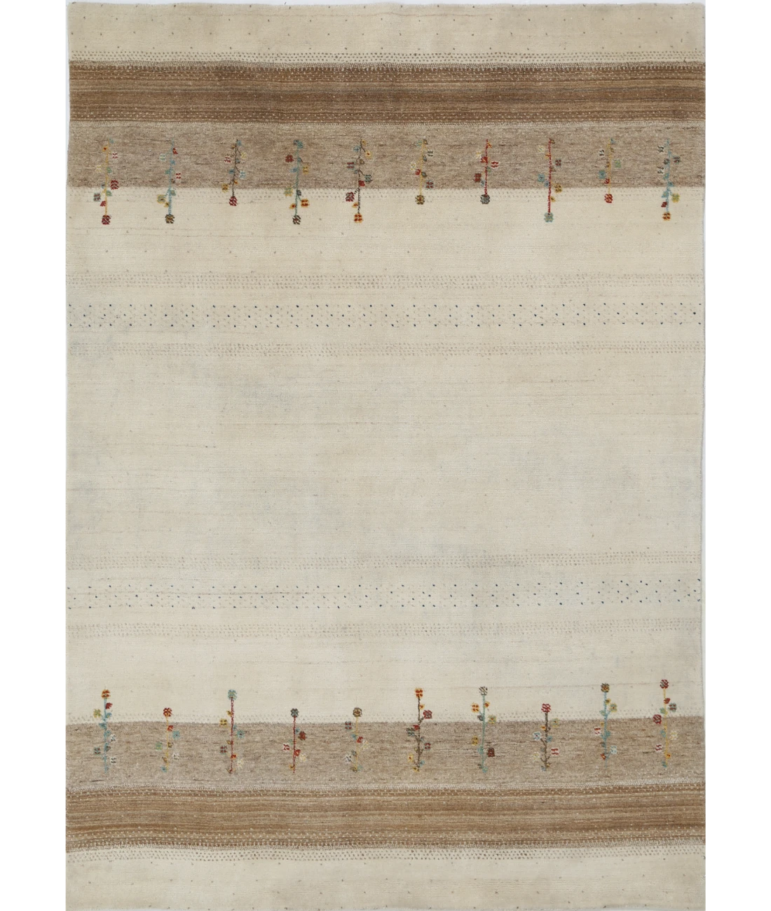 Hand Made Lori Wool Rug 5' 0" X 7' 3" 5' 0" X 7' 3" (152 X 221) / Ivory / Ivory