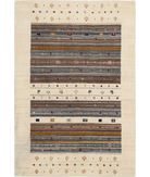 Hand Made Lori Wool Rug 3' 11" X 5' 8" 3' 11" X 5' 8" (119 X 173) / Ivory / Ivory
