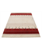Hand Made Lori Wool Rug 4' 5" X 6' 2" 4' 5" X 6' 2" (135 X 188) / Ivory / Ivory