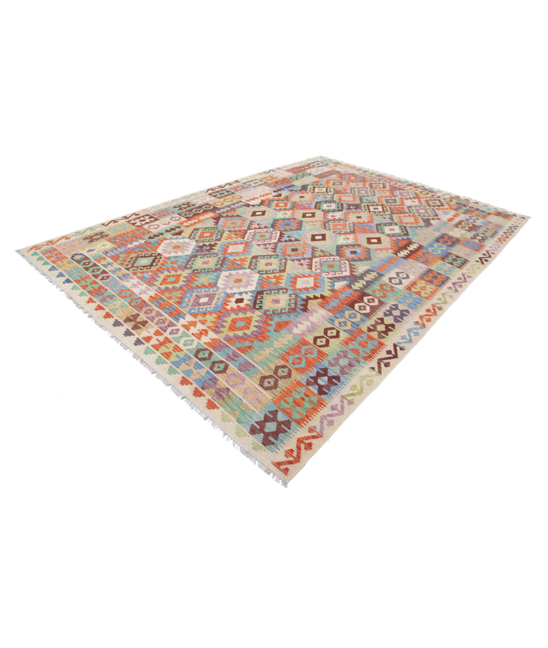 Maimana-Kilim 8'0'' X 11'4'' Hand-Knotted Wool Kilim 8'0'' x 11'4'' (240 X 340) / Multi / Multi