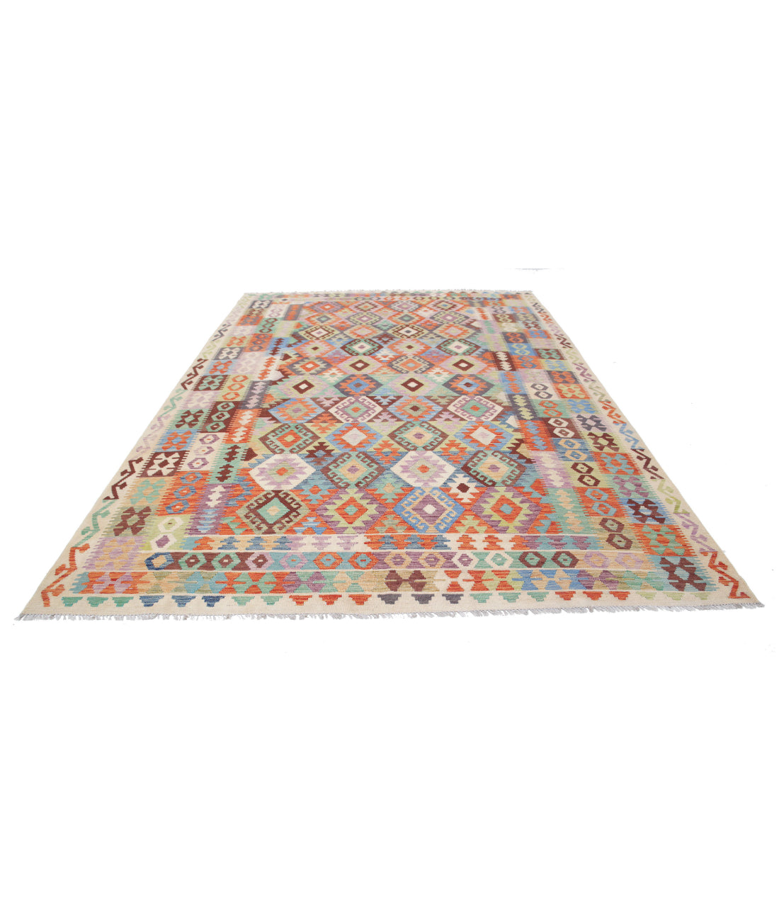 Maimana-Kilim 8'0'' X 11'4'' Hand-Knotted Wool Kilim 8'0'' x 11'4'' (240 X 340) / Multi / Multi