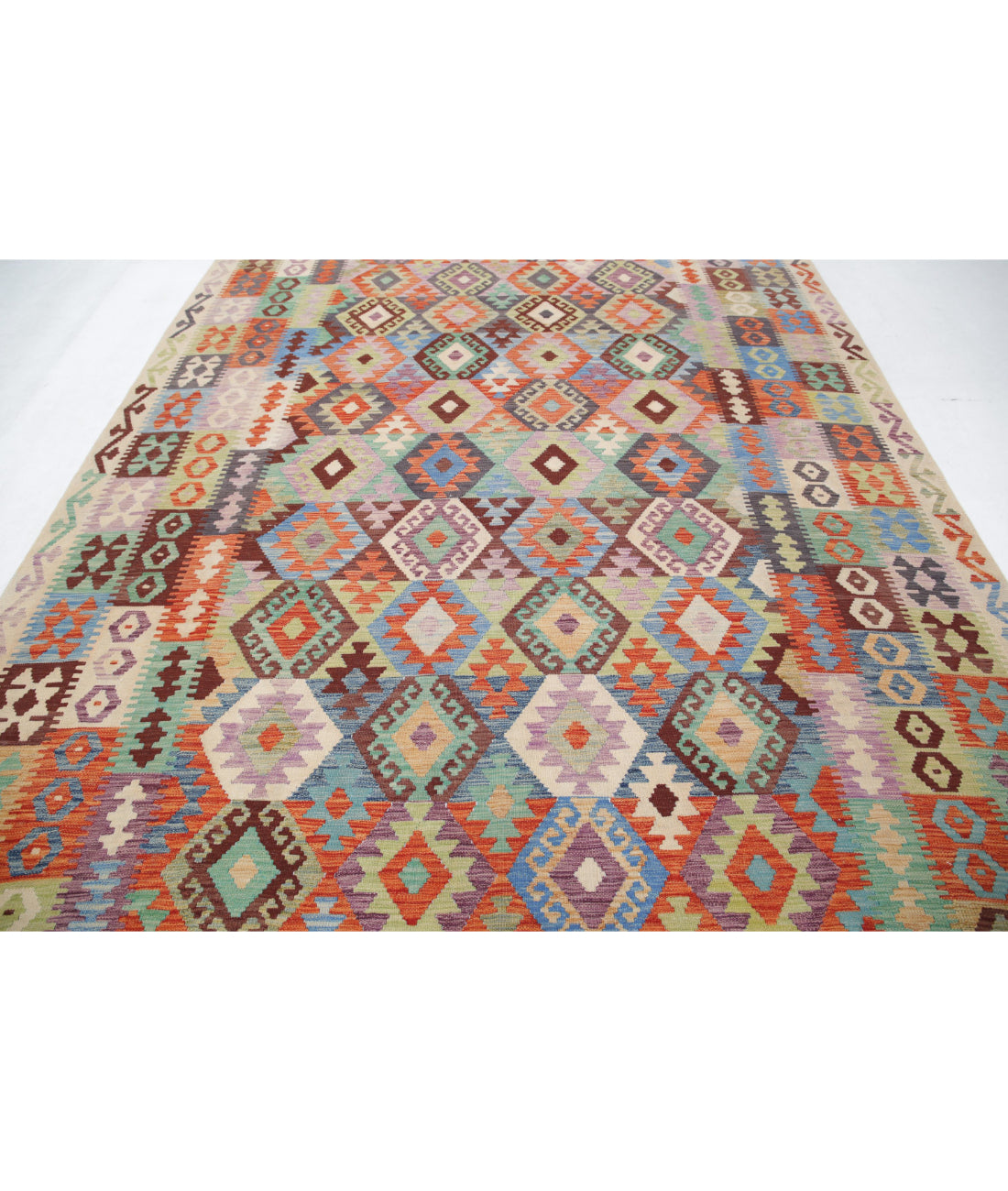 Maimana-Kilim 8'0'' X 11'4'' Hand-Knotted Wool Kilim 8'0'' x 11'4'' (240 X 340) / Multi / Multi