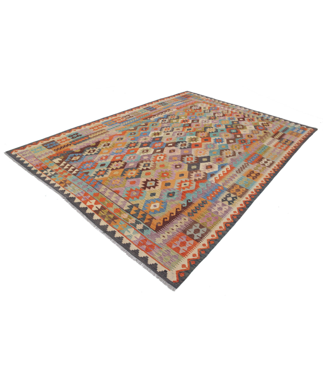 Maimana-Kilim 8'0'' X 11'0'' Hand-Knotted Wool Kilim 8'0'' x 11'0'' (240 X 330) / Multi / Multi