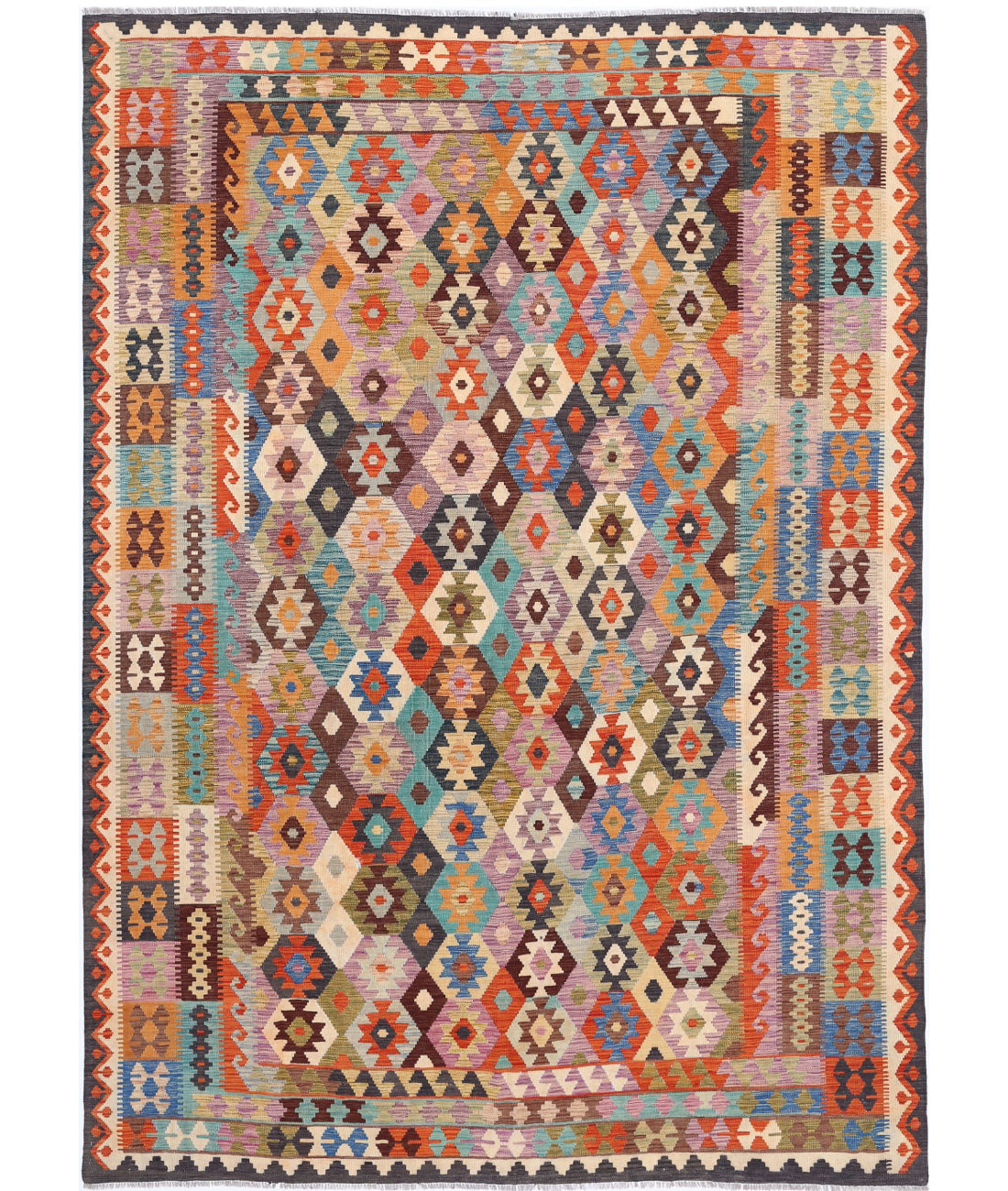 Maimana-Kilim 8'0'' X 11'0'' Hand-Knotted Wool Kilim 8'0'' x 11'0'' (240 X 330) / Multi / Multi