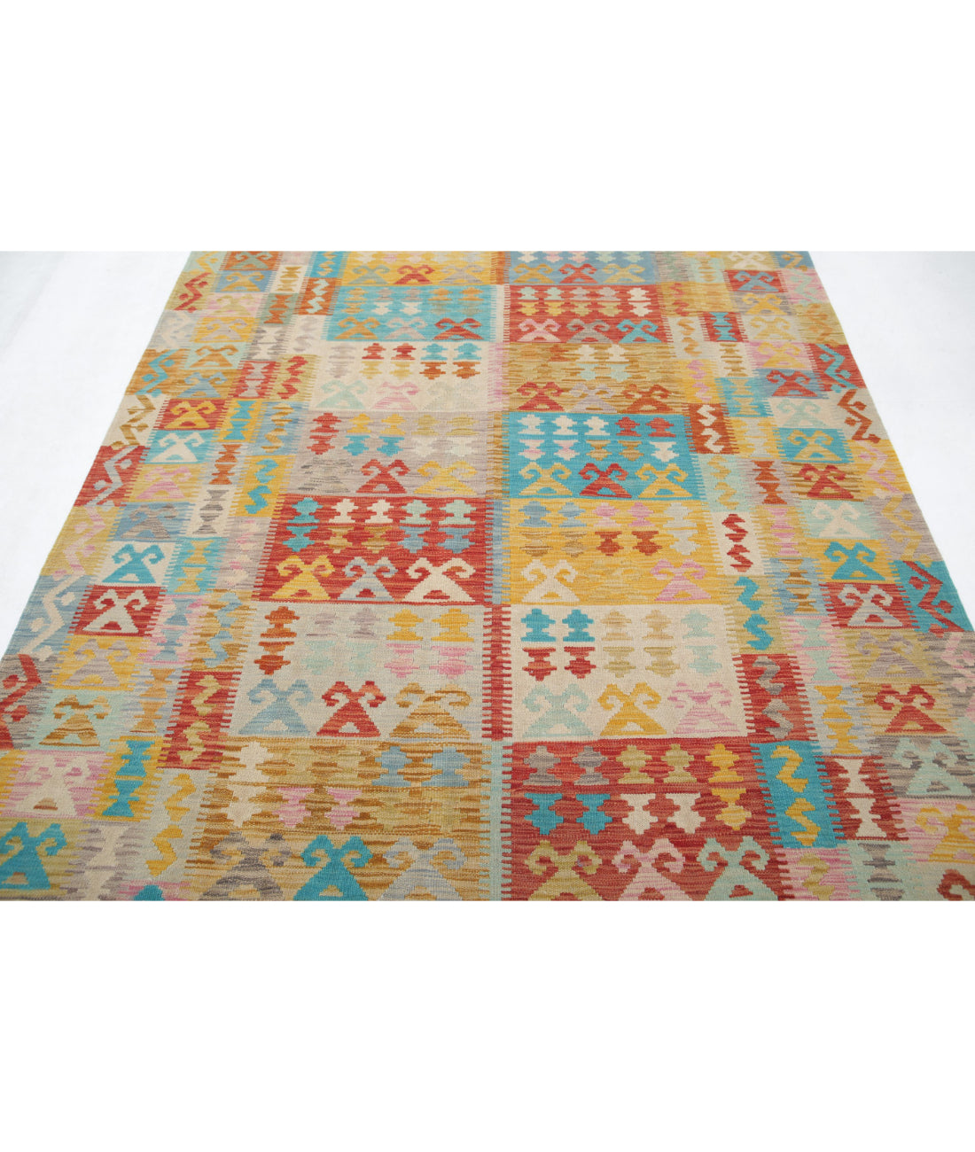 Maimana-Kilim 6'4'' X 9'8'' Hand-Knotted Wool Kilim 6'4'' x 9'8'' (190 X 290) / Multi / Multi