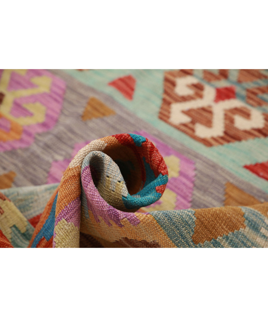 Maimana-Kilim 6'2'' X 9'10'' Hand-Knotted Wool Kilim 6'2'' x 9'10'' (185 X 295) / Multi / Multi