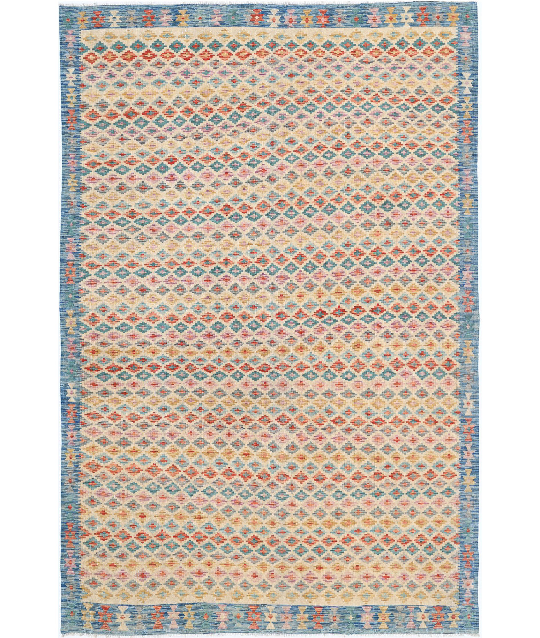 Maimana-Kilim 6'8'' X 10'0'' Hand-Knotted Wool Kilim 6'8'' x 10'0'' (200 X 300) / Multi / Multi