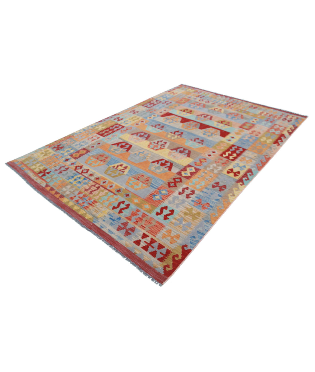 Maimana-Kilim 6'3'' X 9'6'' Hand-Knotted Wool Kilim 6'3'' x 9'6'' (188 X 285) / Multi / Multi