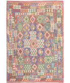 Maimana-Kilim 6'4'' X 9'2'' Hand-Knotted Wool Kilim 6'4'' x 9'2'' (190 X 275) / Multi / Multi