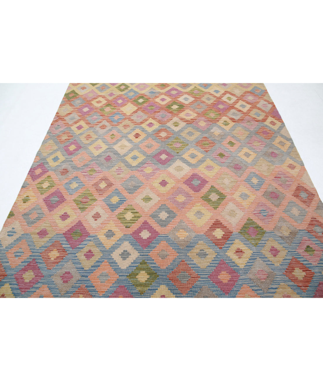 Maimana-Kilim 6'6'' X 9'9'' Hand-Knotted Wool Kilim 6'6'' x 9'9'' (195 X 293) / Multi / Multi