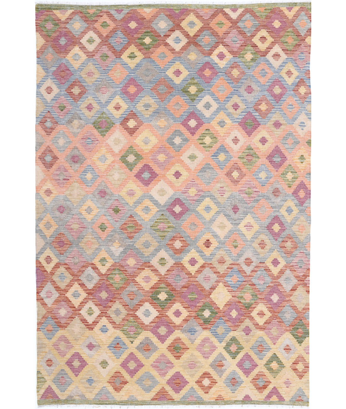 Maimana-Kilim 6'6'' X 9'9'' Hand-Knotted Wool Kilim 6'6'' x 9'9'' (195 X 293) / Multi / Multi