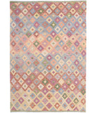 Maimana-Kilim 6'6'' X 9'9'' Hand-Knotted Wool Kilim 6'6'' x 9'9'' (195 X 293) / Multi / Multi