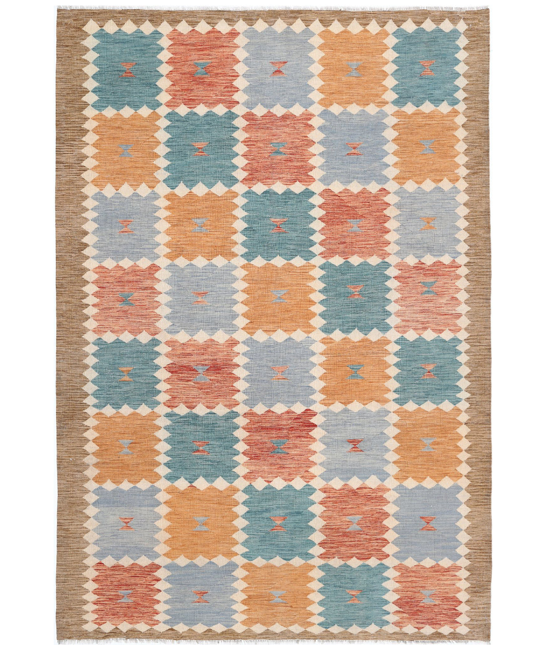 Maimana-Kilim 6'8'' X 9'10'' Hand-Knotted Wool Kilim 6'8'' x 9'10'' (200 X 295) / Multi / Multi