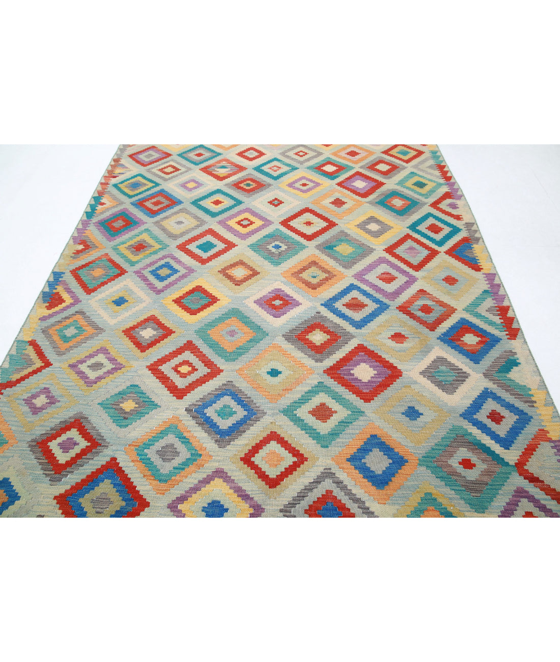 Maimana-Kilim 6'6'' X 9'11'' Hand-Knotted Wool Kilim 6'6'' x 9'11'' (195 X 298) / Multi / Multi