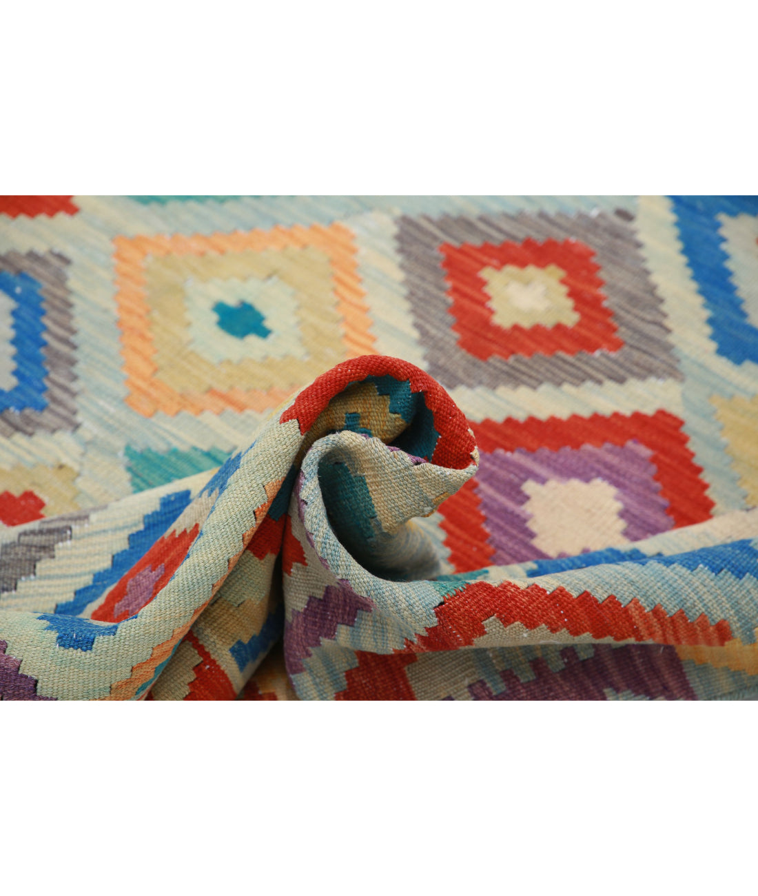 Maimana-Kilim 6'6'' X 9'11'' Hand-Knotted Wool Kilim 6'6'' x 9'11'' (195 X 298) / Multi / Multi