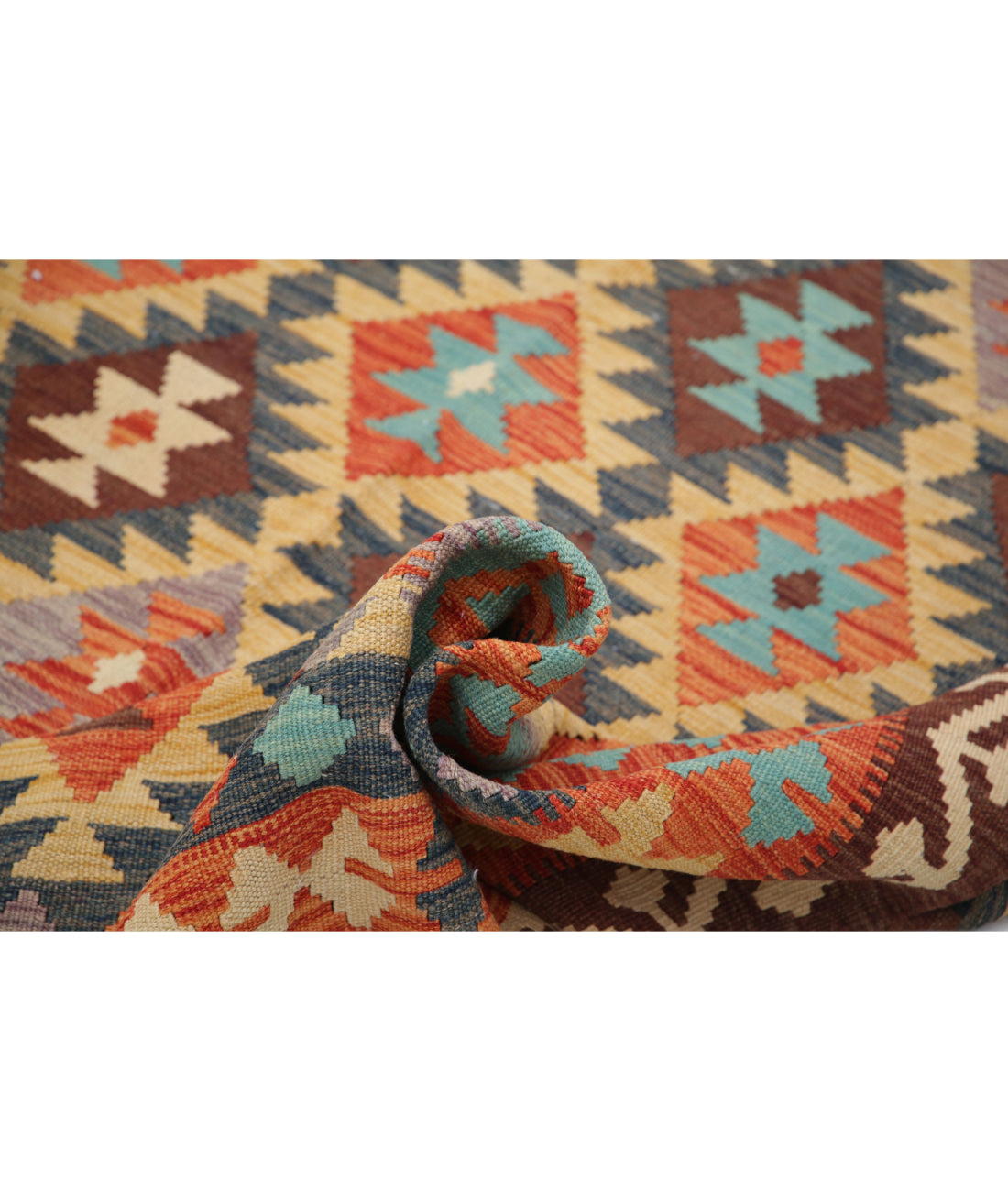 Maimana-Kilim 6'7'' X 9'9'' Hand-Knotted Wool Kilim 6'7'' x 9'9'' (198 X 293) / Multi / Multi