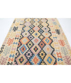 Maimana-Kilim 6'4'' X 9'6'' Hand-Knotted Wool Kilim 6'4'' x 9'6'' (190 X 285) / Black / Ivory