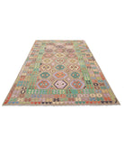 Maimana-Kilim 6'6'' X 9'8'' Hand-Knotted Wool Kilim 6'6'' x 9'8'' (195 X 290) / Brown / Multi