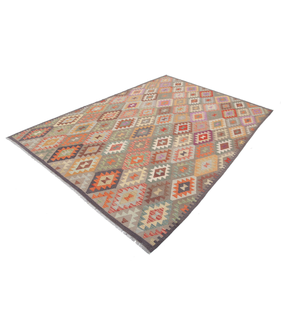 Maimana-Kilim 6'6'' X 9'6'' Hand-Knotted Wool Kilim 6'6'' x 9'6'' (195 X 285) / Multi / Multi