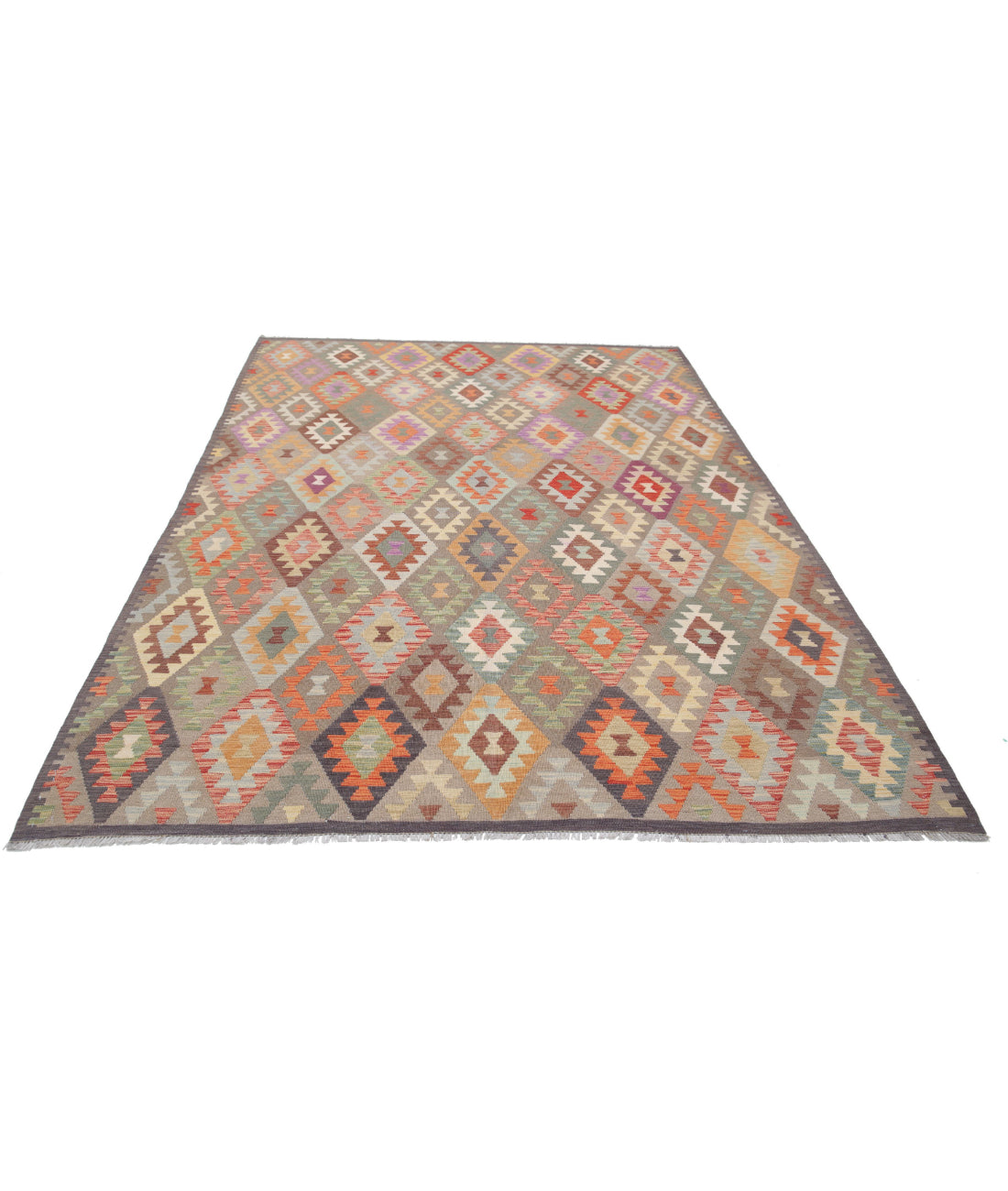 Maimana-Kilim 6'6'' X 9'6'' Hand-Knotted Wool Kilim 6'6'' x 9'6'' (195 X 285) / Multi / Multi