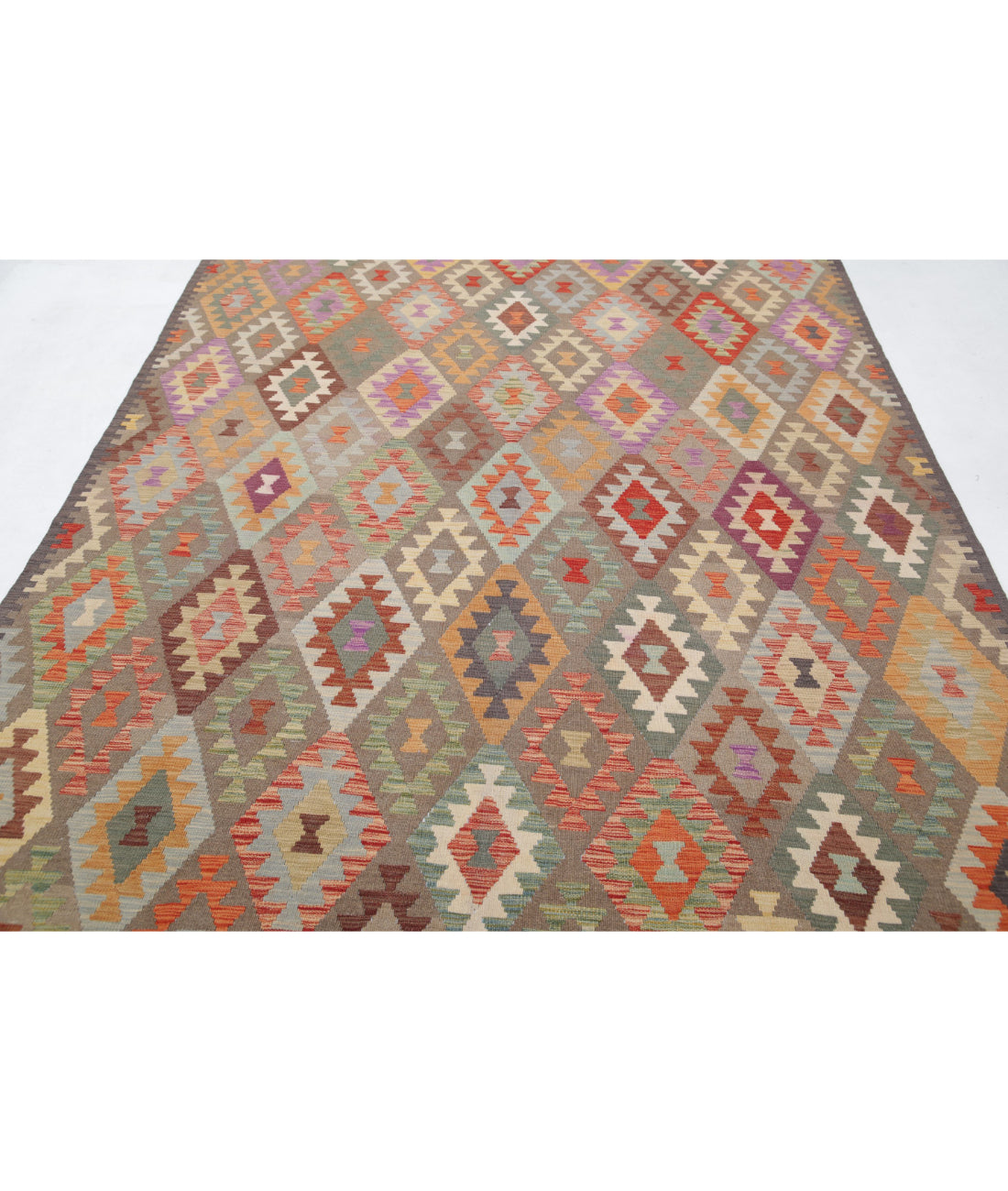 Maimana-Kilim 6'6'' X 9'6'' Hand-Knotted Wool Kilim 6'6'' x 9'6'' (195 X 285) / Multi / Multi