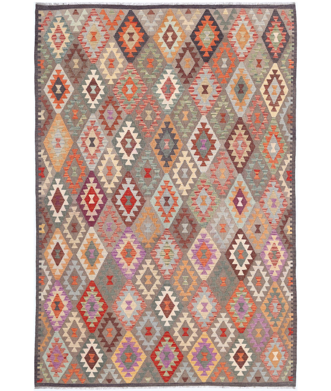 Maimana-Kilim 6'6'' X 9'6'' Hand-Knotted Wool Kilim 6'6'' x 9'6'' (195 X 285) / Multi / Multi