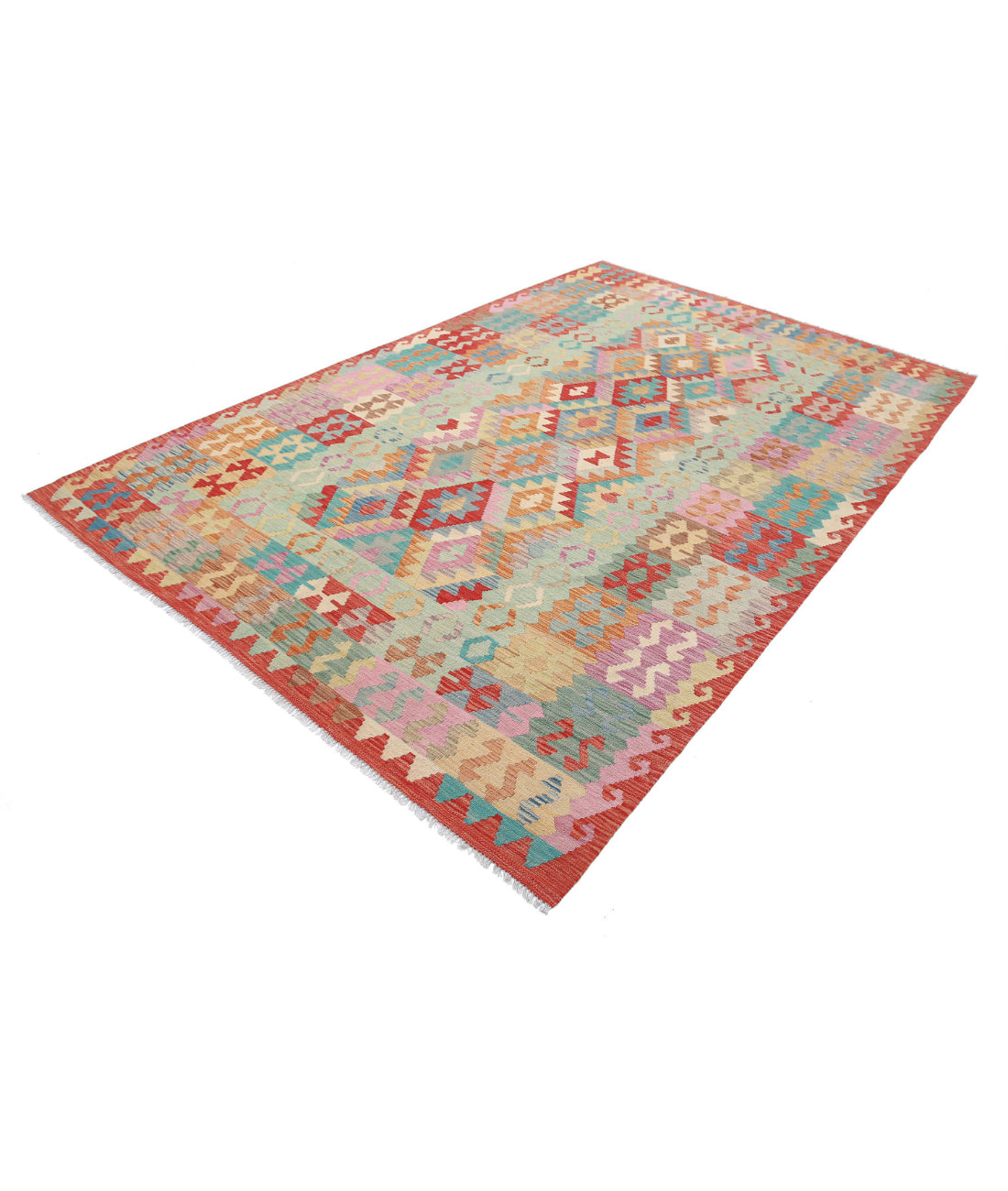 Maimana-Kilim 6'7'' X 9'9'' Hand-Knotted Wool Kilim 6'7'' x 9'9'' (198 X 293) / Multi / Multi