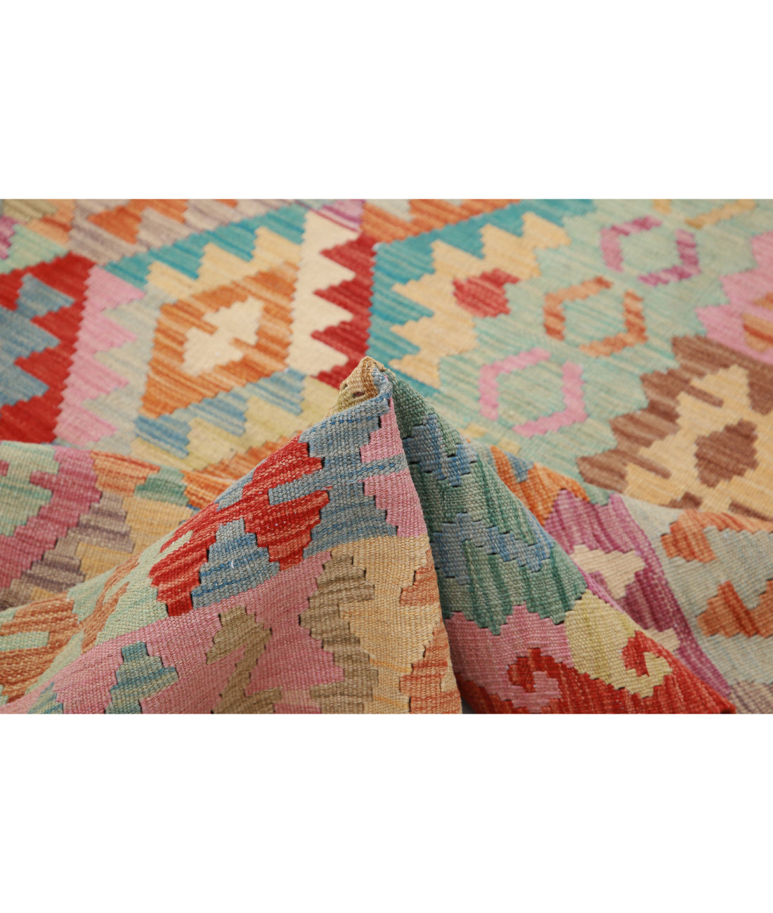 Maimana-Kilim 6'7'' X 9'9'' Hand-Knotted Wool Kilim 6'7'' x 9'9'' (198 X 293) / Multi / Multi