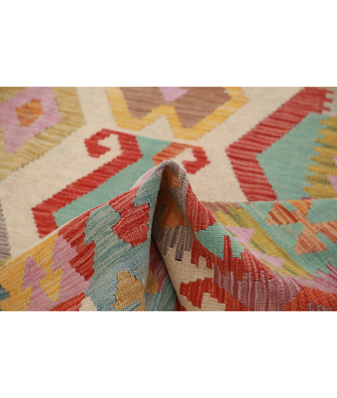 Maimana-Kilim 6'5'' X 9'7'' Hand-Knotted Wool Kilim 6'5'' x 9'7'' (193 X 288) / Multi / Multi