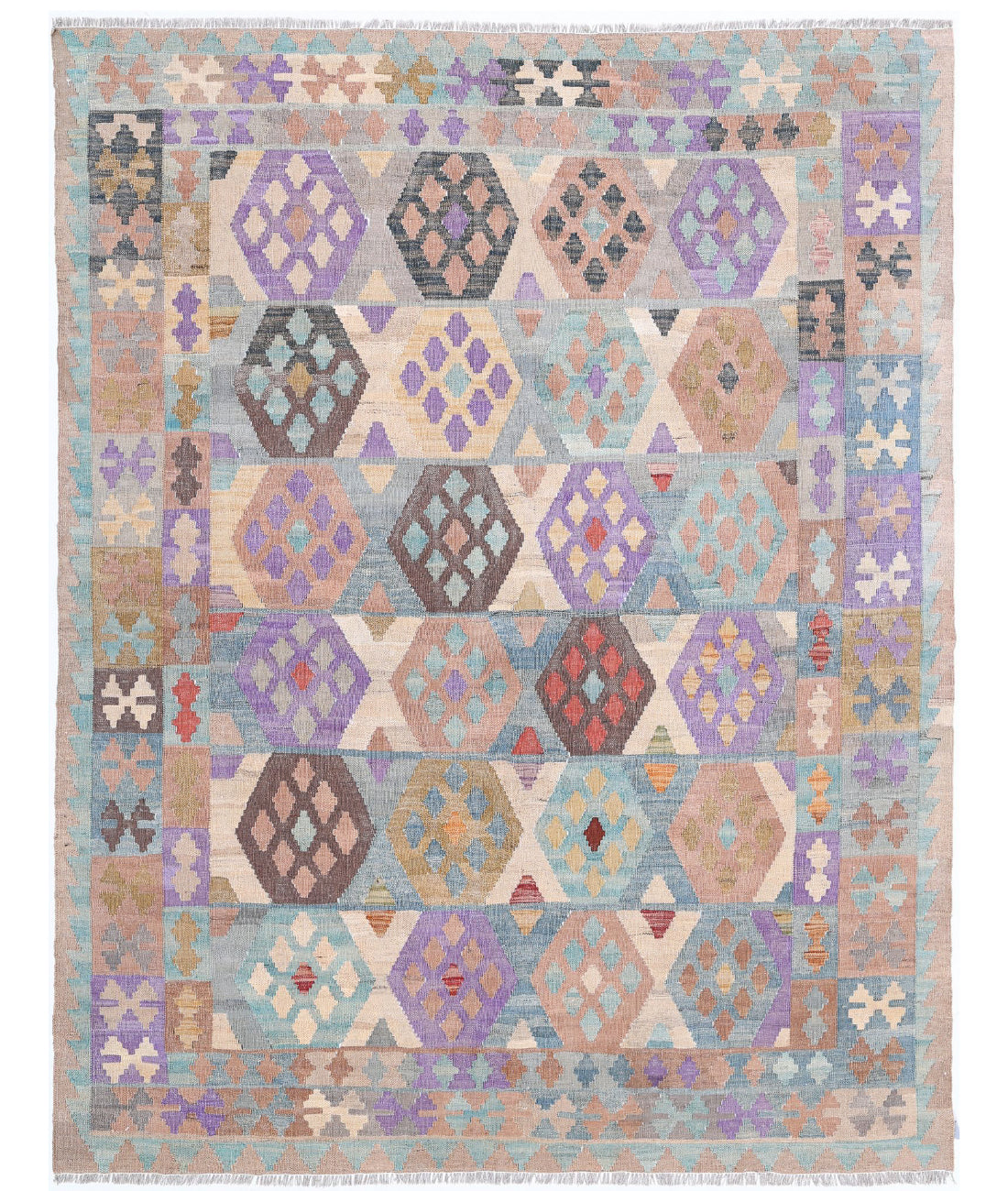 Maimana-Kilim 5'10'' X 7'5'' Hand-Knotted Wool Kilim 5'10'' x 7'5'' (175 X 223) / Multi / Multi