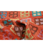 Maimana-Kilim 5'7'' X 8'2'' Hand-Knotted Wool Kilim 5'7'' x 8'2'' (168 X 245) / Red / Red