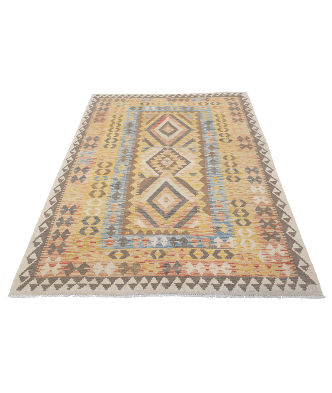 Maimana-Kilim 5'0'' X 7'8'' Hand-Knotted Wool Kilim 5'0'' x 7'8'' (150 X 230) / Multi / Multi