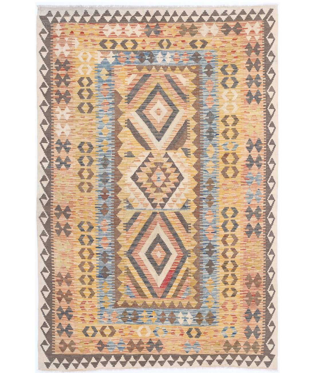 Maimana-Kilim 5'0'' X 7'8'' Hand-Knotted Wool Kilim 5'0'' x 7'8'' (150 X 230) / Multi / Multi