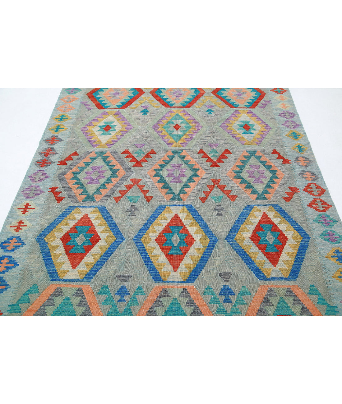 Maimana-Kilim 5'10'' X 7'7'' Hand-Knotted Wool Kilim 5'10'' x 7'7'' (175 X 228) / Multi / Multi