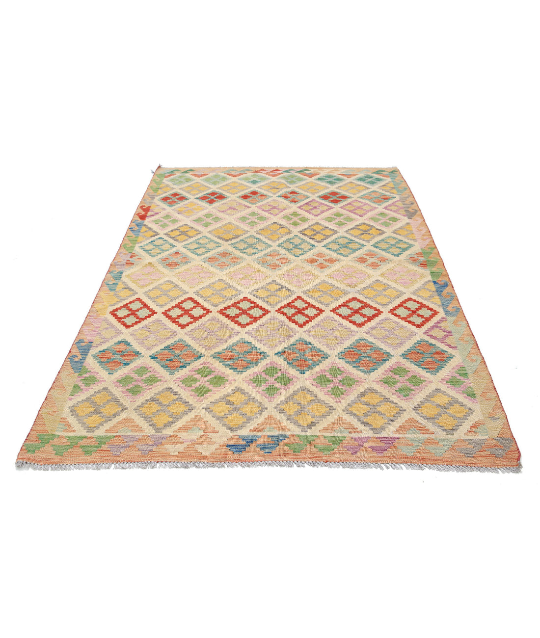 Maimana-Kilim 5'4'' X 7'11'' Hand-Knotted Wool Kilim 5'4'' x 7'11'' (160 X 238) / Multi / Multi