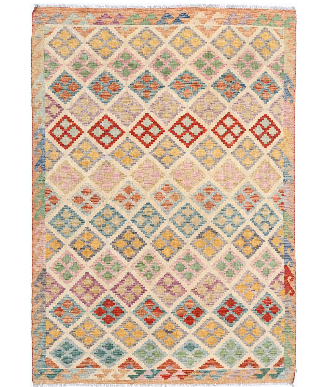 Maimana-Kilim 5'4'' X 7'11'' Hand-Knotted Wool Kilim 5'4'' x 7'11'' (160 X 238) / Multi / Multi