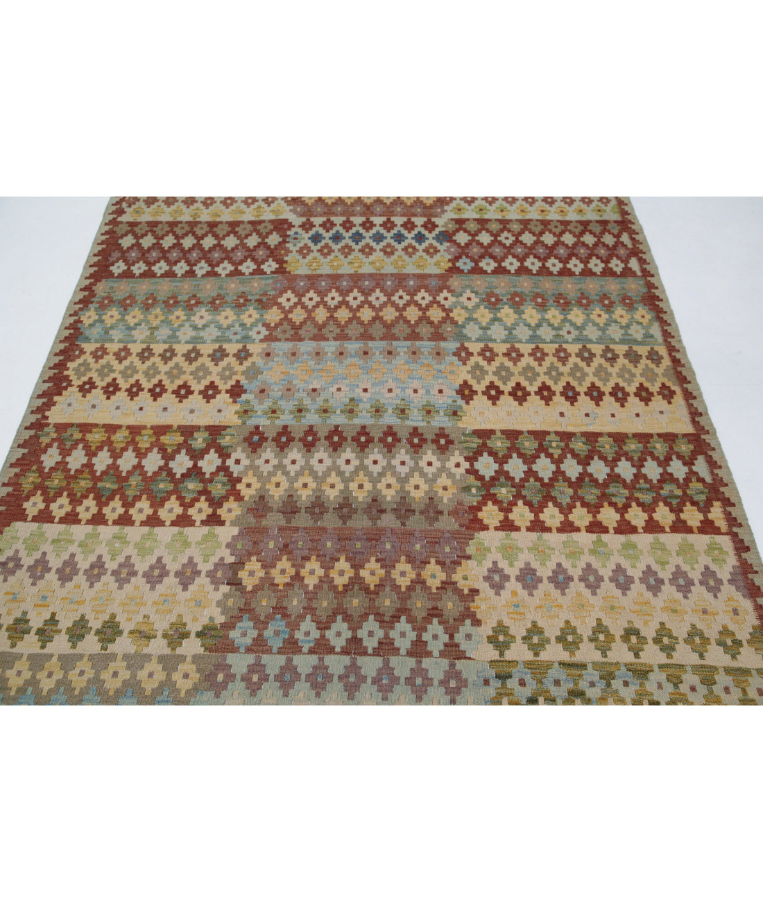 Maimana-Kilim 5'8'' X 7'8'' Hand-Knotted Wool Kilim 5'8'' x 7'8'' (170 X 230) / Multi / Multi