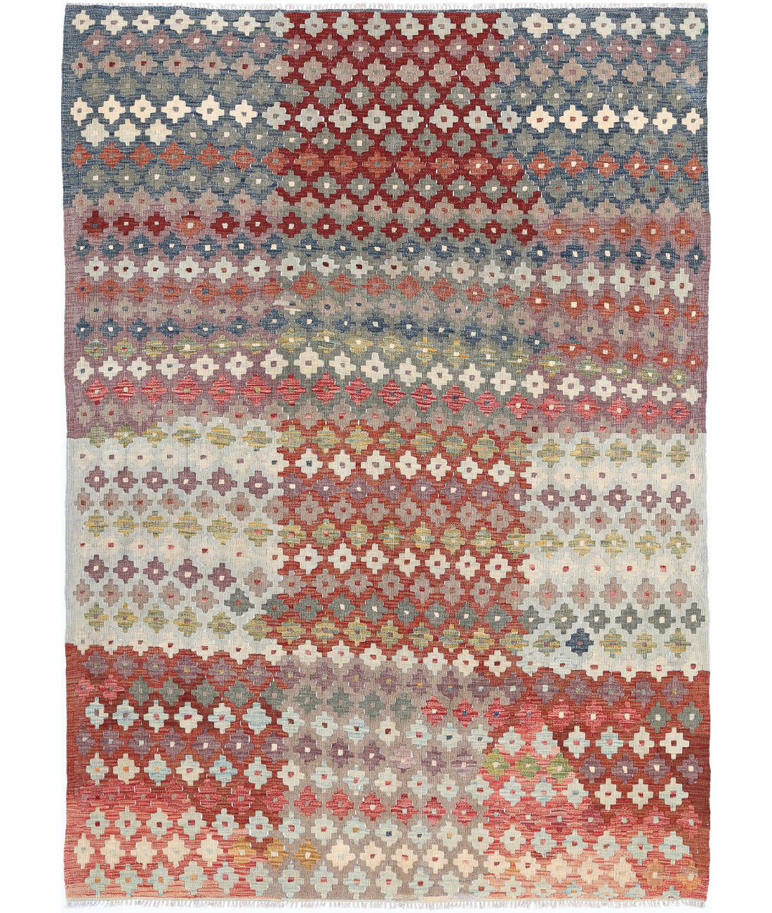 Maimana-Kilim 5'6'' X 7'10'' Hand-Knotted Wool Kilim 5'6'' x 7'10'' (165 X 235) / Multi / Multi